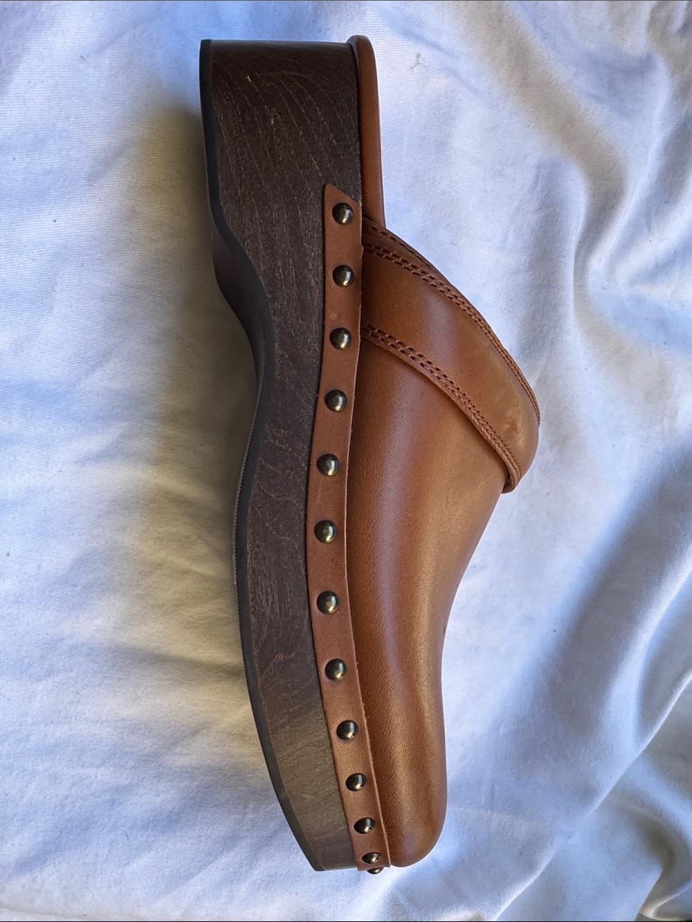 Madewell Chestnut Brown Leather Clogs - Picture 3 of 4